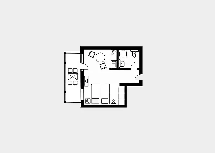 Strandvillen Binz - 1-Raum-Ferienwohnung Mit Balkon Sv-554